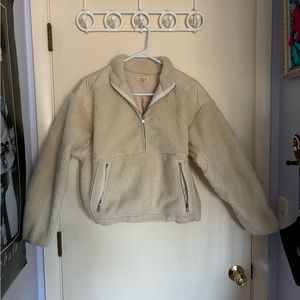 Madewell Faux Shearling Half Zip